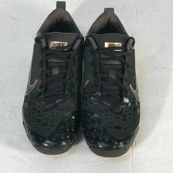 NIKE Fast Flex Black Gold Running Workout Athletic Shoes Cleats - Picture 13 of 15